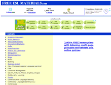 Tablet Screenshot of freeeslmaterials.com
